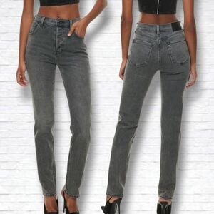 Aritzia Denim Forum Grey Wash The '90s Hi-rise Drianpipe Slim Jean Size 28 X 30L